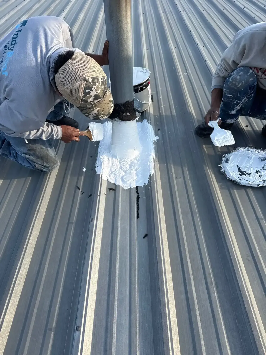 Tarping and dry-in on a Ellettsville commercial roof